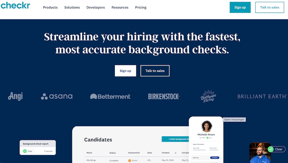 checkr homepage