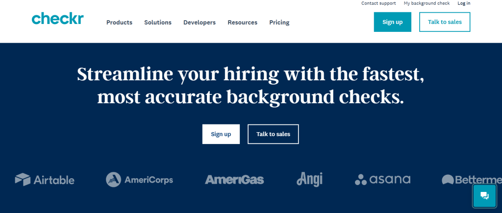 Checkr background screening provider